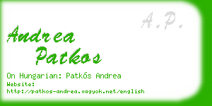 andrea patkos business card